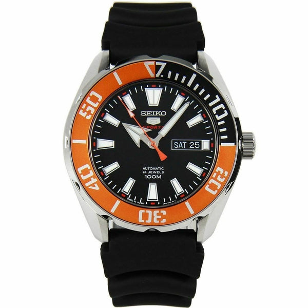 Seiko Men's SRPC59J1 Seiko 5 Sports Black Rubber Watch