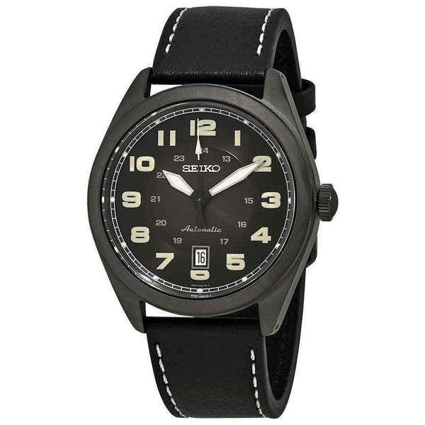 Seiko Men's SRPC89 Neo Sports Black Leather Watch