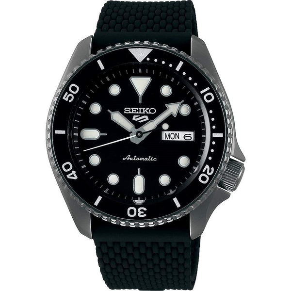 Seiko Men's SRPD65K2 Seiko 5 Black Rubber Watch