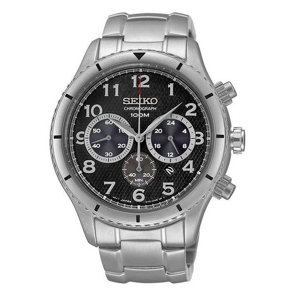 Seiko Men's SRW037 Chronograph Stainless Steel Watch