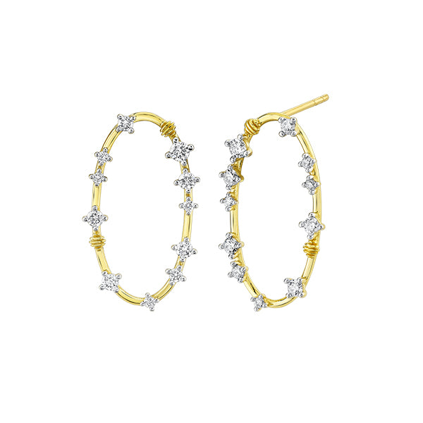 Sloane Street 18k Yellow Gold Confetti Open Oval Drop Earring with Diamonds- SS-E023K-WDCB-Y