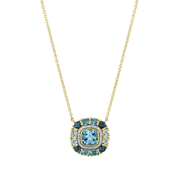 Sloane Street 18k Yellow Gold Swiss Blue Topaz Pendant Necklace - SS-P009K-SWB-BTSK-LB-WDCB-Y-18-16