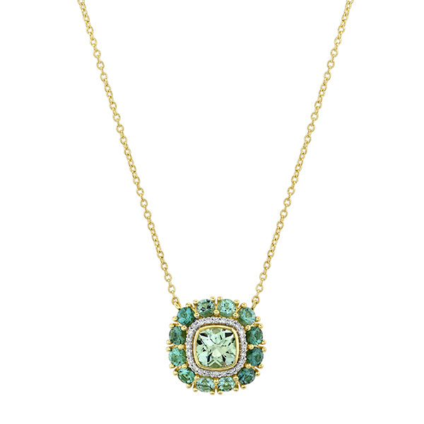 Sloane Street 18k Yellow Gold Seafoam Beryl Necklace - SS-P074T-SFB-BGT-WDCB-Y-18-16