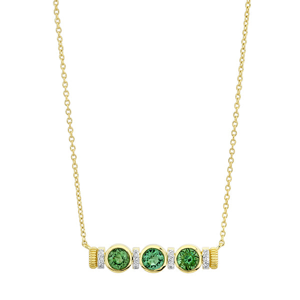 Sloane Street 18k Yellow Gold Seafoam Tourmaline Bar Necklace - SS-P075T-SFT-WDCB-Y-18-16