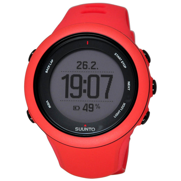 Suunto Men's SS021469000 Ambit3 Digital Red Silicone Watch