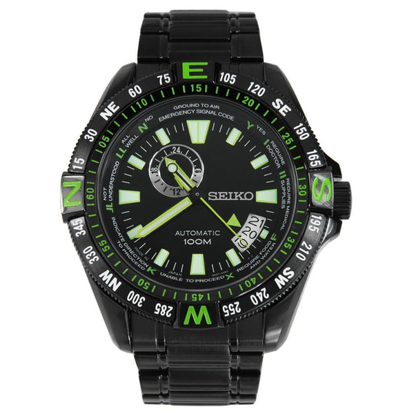 Seiko Men's SSA097 Automatic Black Stainless Steel Watch