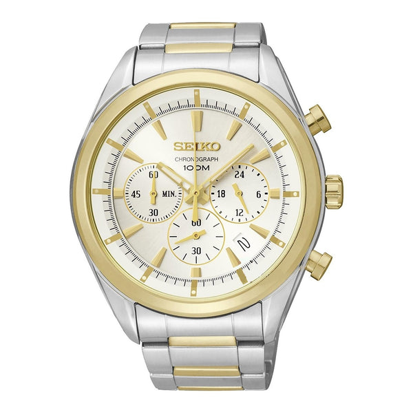 Seiko Men's SSB090 Chronograph Chronograph Two-Tone Stainless Steel Watch