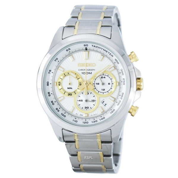 Seiko Men's SSB245 Classic Chronograph Two-Tone Stainless Steel Watch
