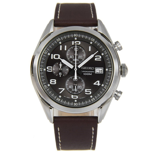 Seiko Men's SSB275 Chronograph Brown Leather Watch