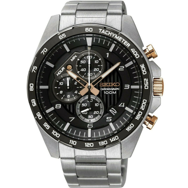 Seiko Men's SSB323 Motorsport  Chronograph Stainless Steel Watch