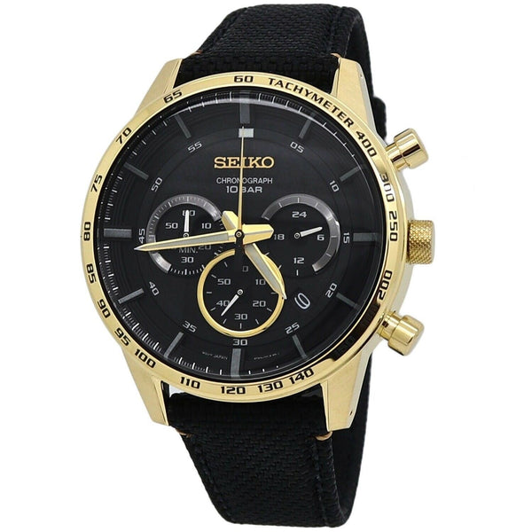 Seiko Men's SSB364 Sports Chronograph Black Nylon Watch