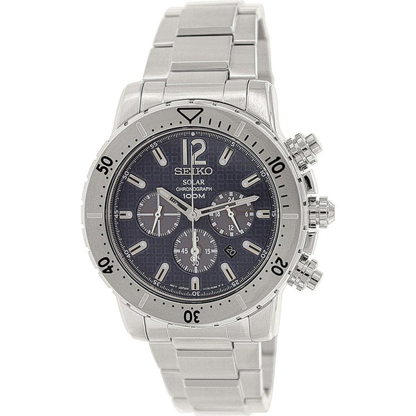 Seiko Men's SSC221P1 Solar Chronograph Stainless Steel Watch