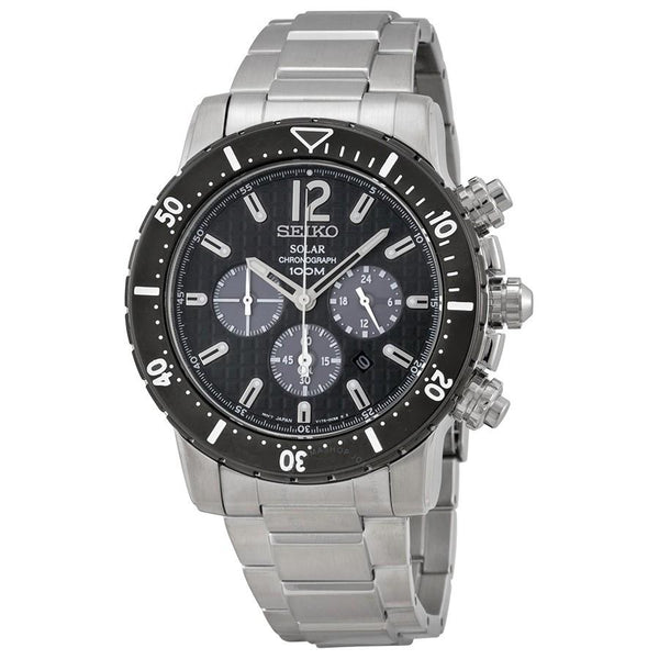 Seiko Men's SSC245 Solar Chronograph Stainless Steel Watch
