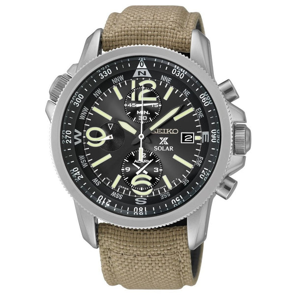 Seiko Men's SSC293 Prospex Chronograph Beige Nylon Watch