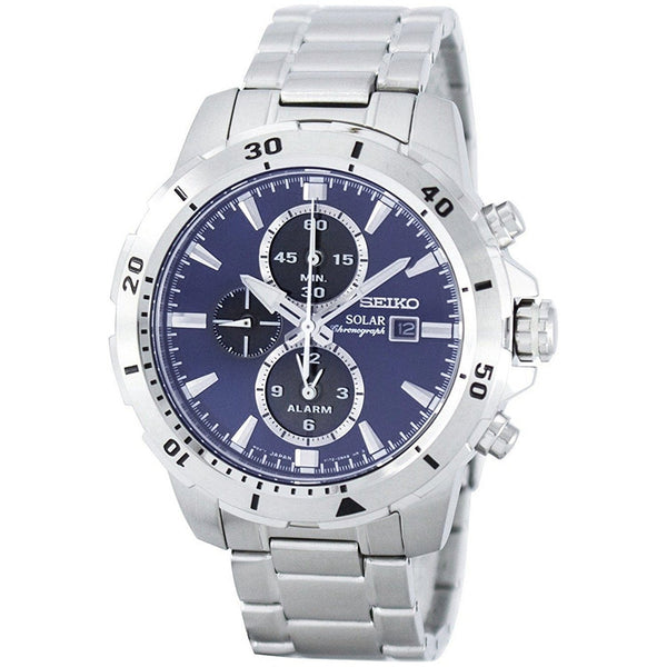 Seiko Men's SSC555 Solar Chronograph Stainless Steel Watch