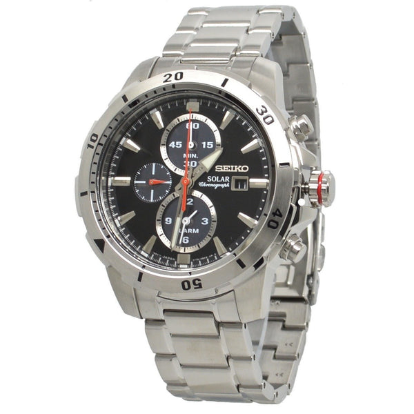 Seiko Men's SSC557 Solar Chronograph Stainless Steel Watch