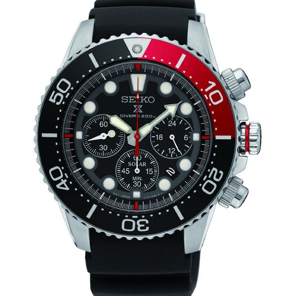 Seiko Men's SSC617 Prospex Chronograph Black Silicone Watch