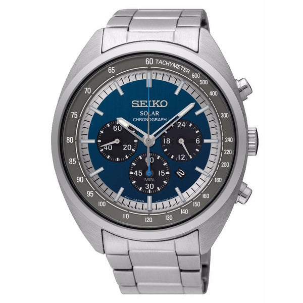 Seiko Men's SSC619 Solar Chronograph Stainless Steel Watch