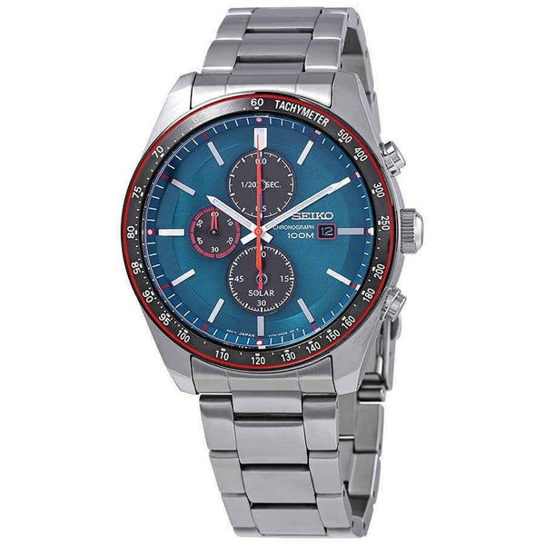 Seiko Men's SSC717 Solar Chronograph Chronograph Stainless Steel Watch