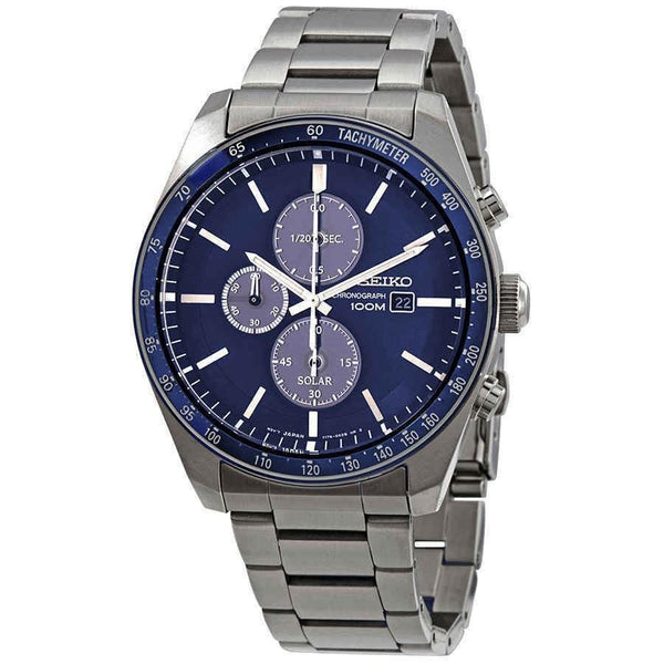 Seiko Men's SSC719 Solar Chronograph Stainless Steel Watch