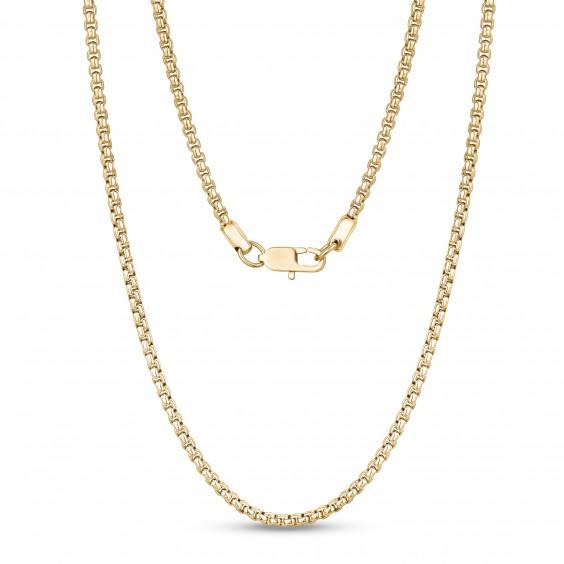 Round Box Gold Chain Necklace