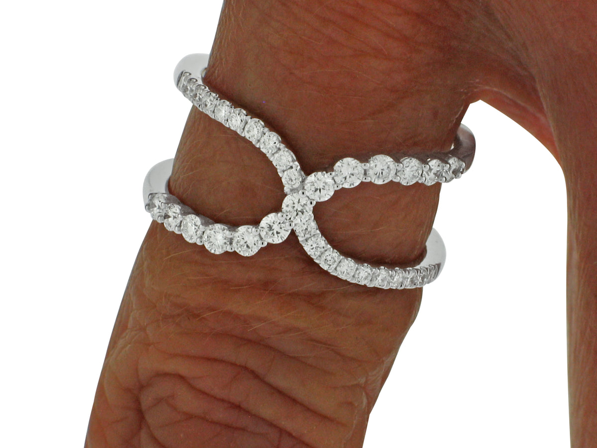 MULLOSY PRIVE18K WHITE GOLD .50CT VS CLARITY G COLOR DIAMOND RING