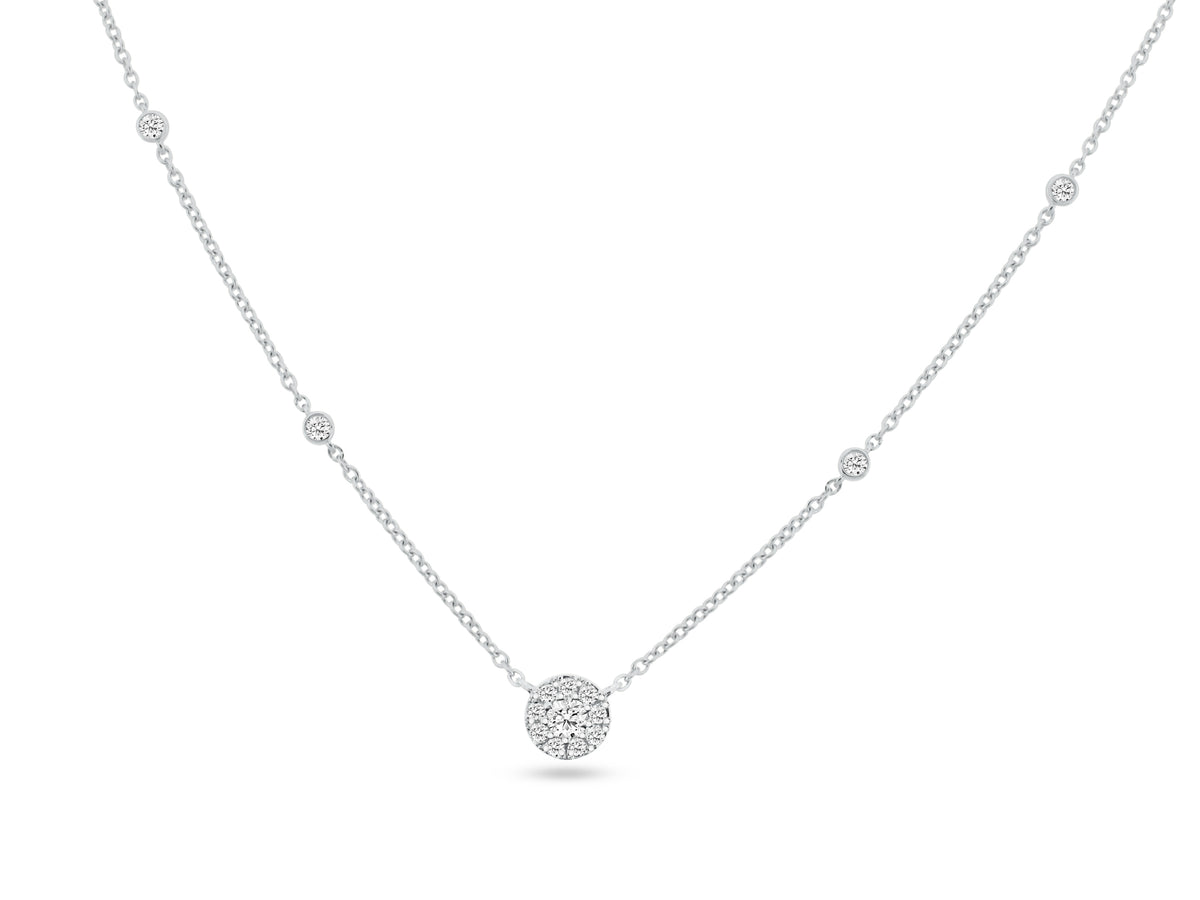 MULLOYS PRIVE18K WHITE GOLD .26CT VS1-2 CLARITY G COLOR DIAMOND NECKLACE