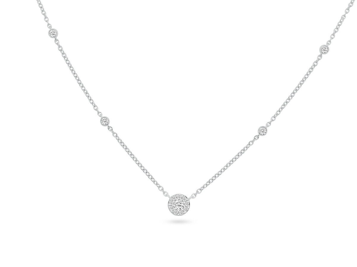 MULLOYS PRIVE18K WHITE GOLD .22CT VS1-2 CLARITY G COLOR DIAMOND NECKLACE