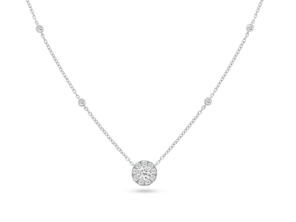 MULLOYS PRIVE18K WHITE GOLD .45CT VS1-2 CLARITY G COLOR DIAMOND NECKLACE