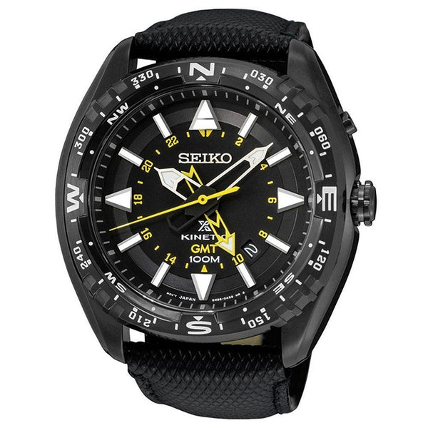 Seiko Men's SUN057 Prospex Black Leather Watch