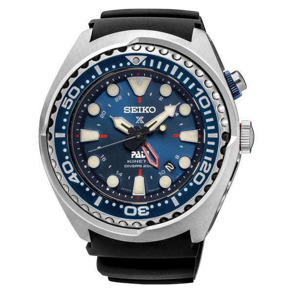 Seiko Men's SUN065 Padi Kinetic Black Silicone Watch