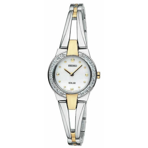 Seiko Women's SUP052 Solar Two-Tone Stainless Steel Watch