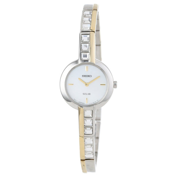 Seiko Women's SUP192 Solar Crystal Two-Tone Stainless Steel Watch