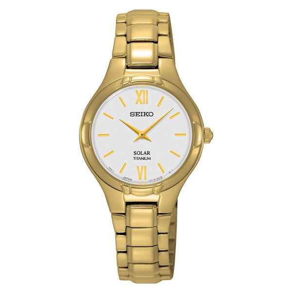 Seiko Women's SUP282 Solar Gold-Tone Stainless Steel Watch