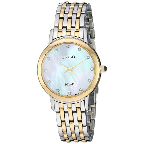 Seiko Women's SUP398 Solar Two-Tone Stainless Steel Watch