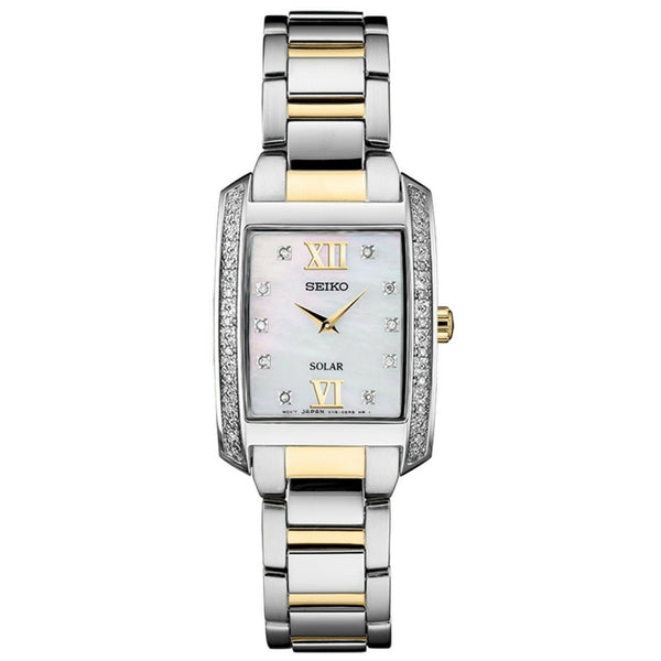 Seiko Women's SUP403 Solar Two-Tone Stainless Steel Watch