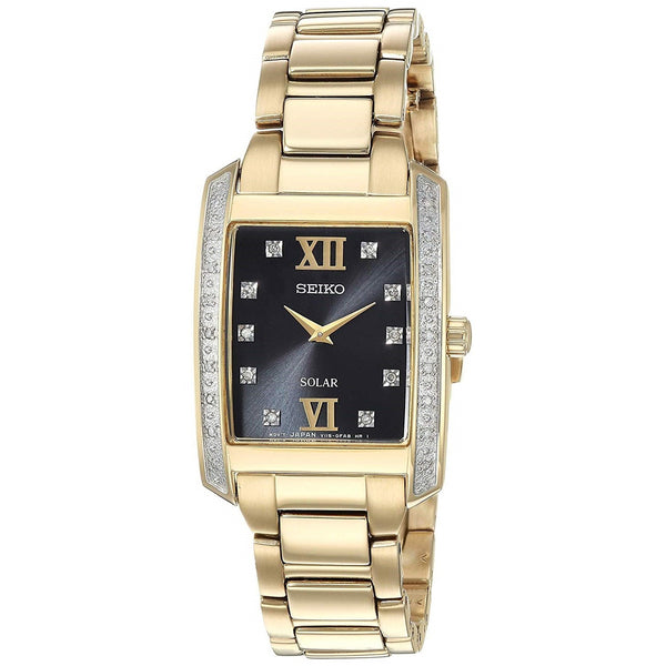 Seiko Women's SUP406 Solar Gold-Tone Stainless Steel Watch