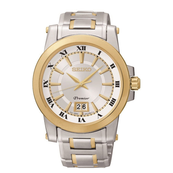 Seiko Men's SUR016 Premier Perpetual Calendar Quartz Two-tone Stainless Steel Watch