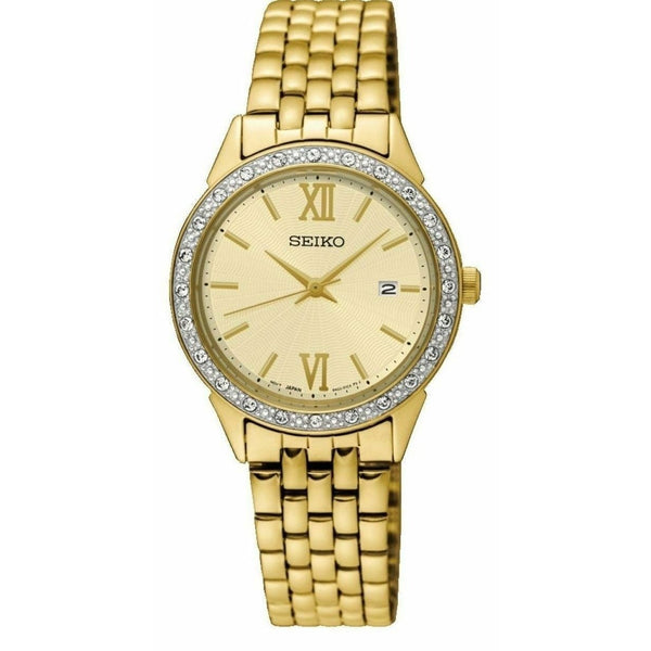 Seiko Women's SUR688 Classic Gold-Tone Stainless Steel Watch