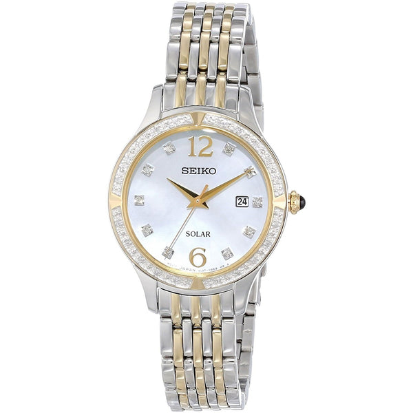 Seiko Women's SUT092 Solar Crystal Two-Tone Stainless Steel Watch