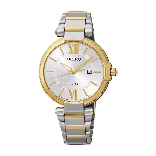 Seiko Women's SUT154 Solar Two-Tone Stainless Steel Watch