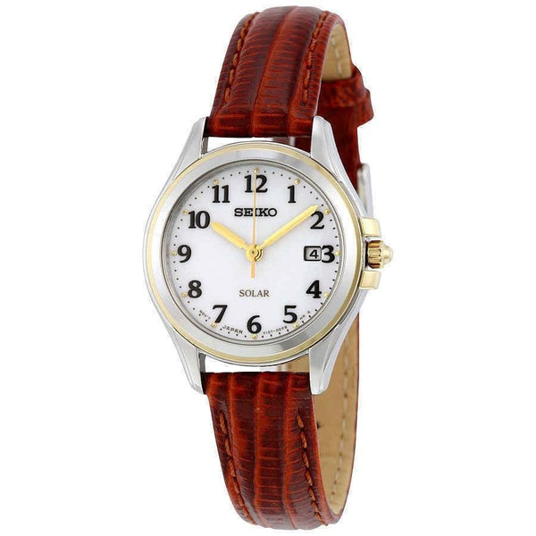 Seiko Women's SUT252 Core Brown Leather Watch