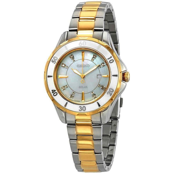 Seiko Women's SUT338 Solar Two-Tone Stainless Steel Watch