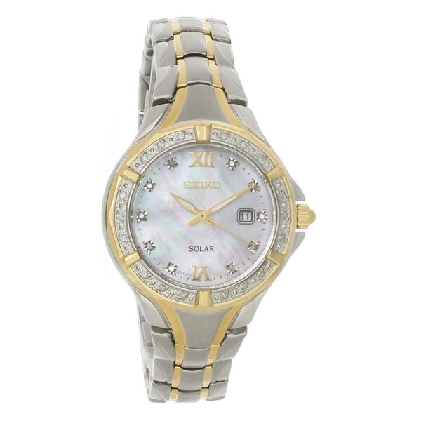 Seiko Women's SUT372 Solar Two-Tone Stainless Steel Watch