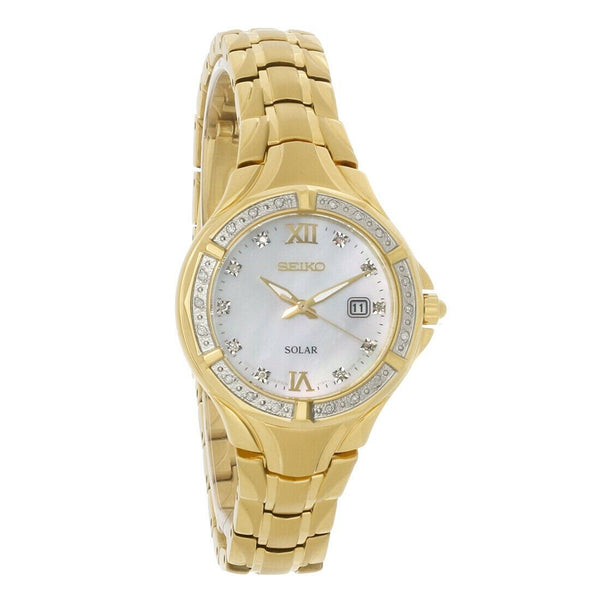 Seiko Women's SUT380 Solar Gold-Tone Stainless Steel Watch