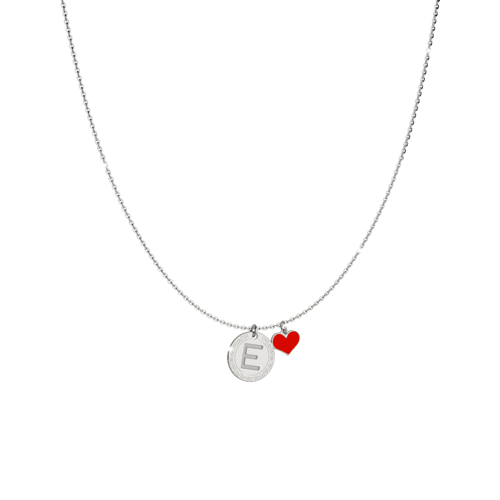 MyWorld Letter E Necklace (Silver)