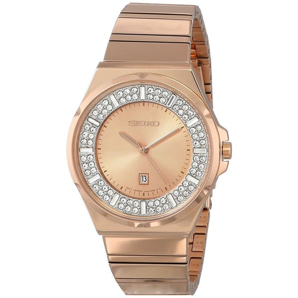 Seiko Women's SXDF74 Classic Rose-Tone Stainless Steel Watch