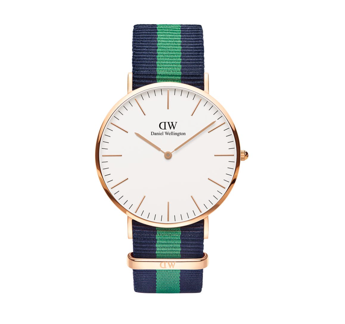 Classic Warwick Watch (Navy Blue-Green/Rose-Gold)