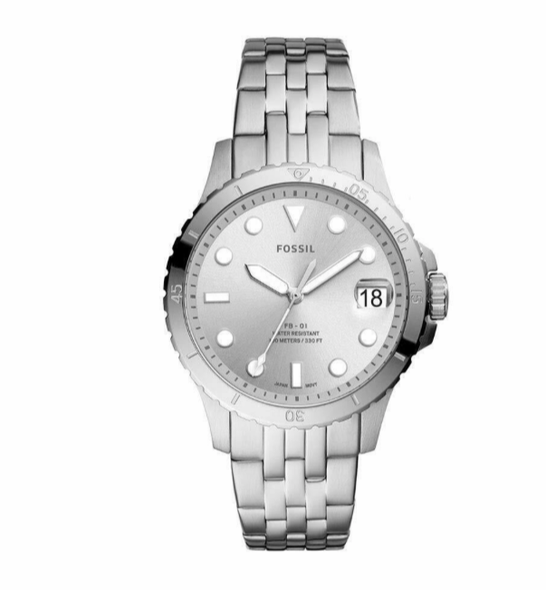 Three-Hand Date Stainless Steel Watch