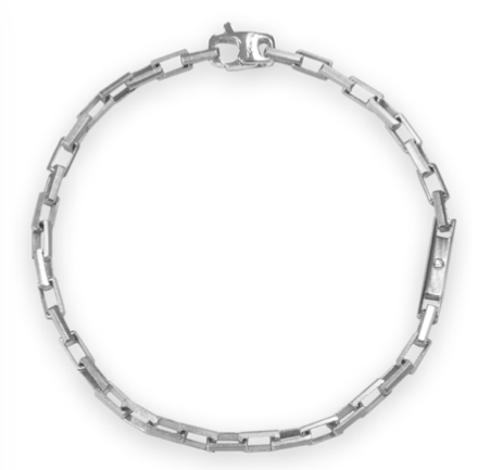 RHODIUM SILVER BRACELET WITH SILVER ELEMENT